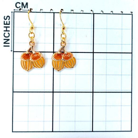 Acorn Earrings Fall Jewelry Thanksgiving Nature Accessory - Picture 2 of 3